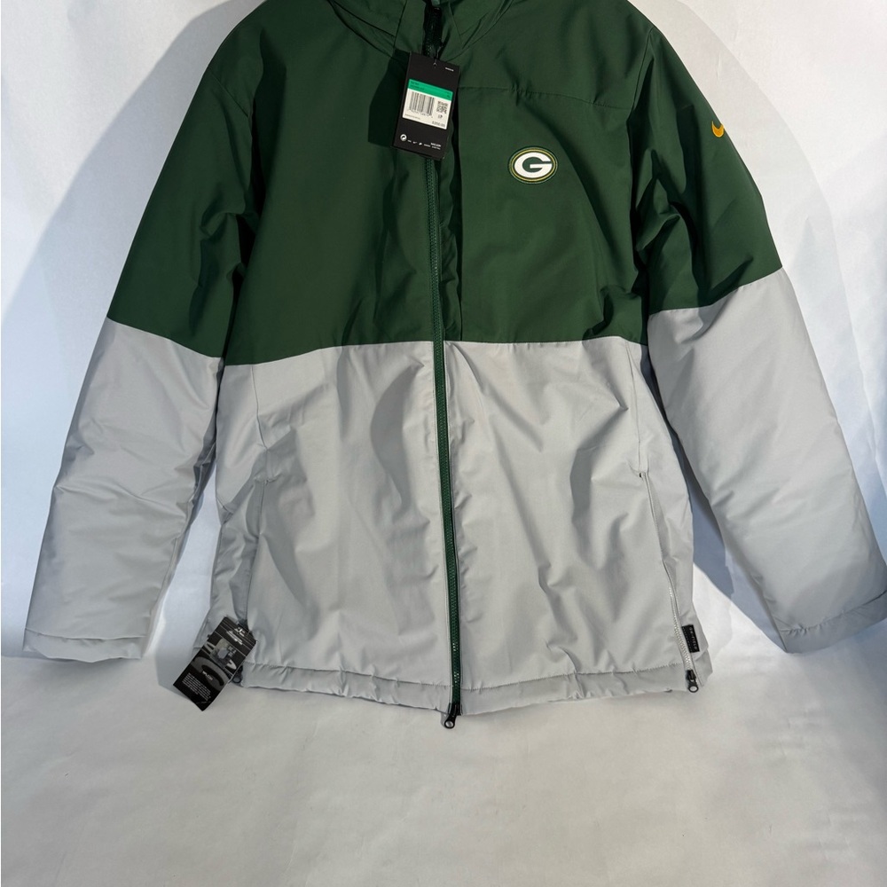 Adult Green Bay Packers Nike Green/Gray Sideline Shield Jacket, XL, NWT